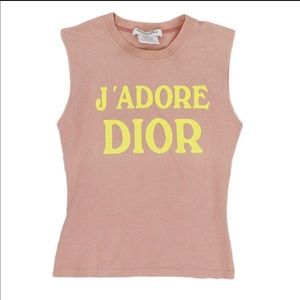 🤎💛Dior nude/beige & yellow sleeveless top